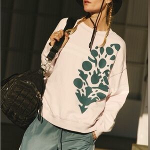 NWT FP Movement Buti logo pullover Pink Teal Small